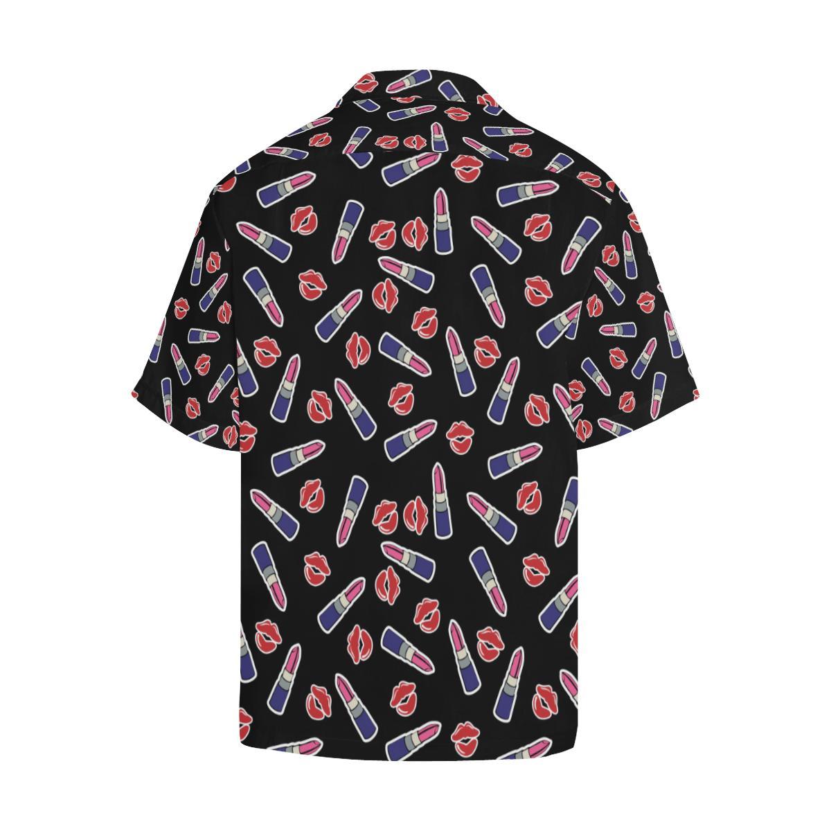 Lipstick Pattern Print Design LT01 Men Hawaiian Shirt-JorJune