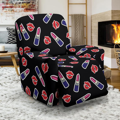 Lipstick Pattern Print Design LT01 Recliner Slipcover-JORJUNE.COM