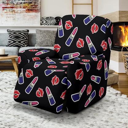Lipstick Pattern Print Design LT01 Recliner Slipcover-JORJUNE.COM