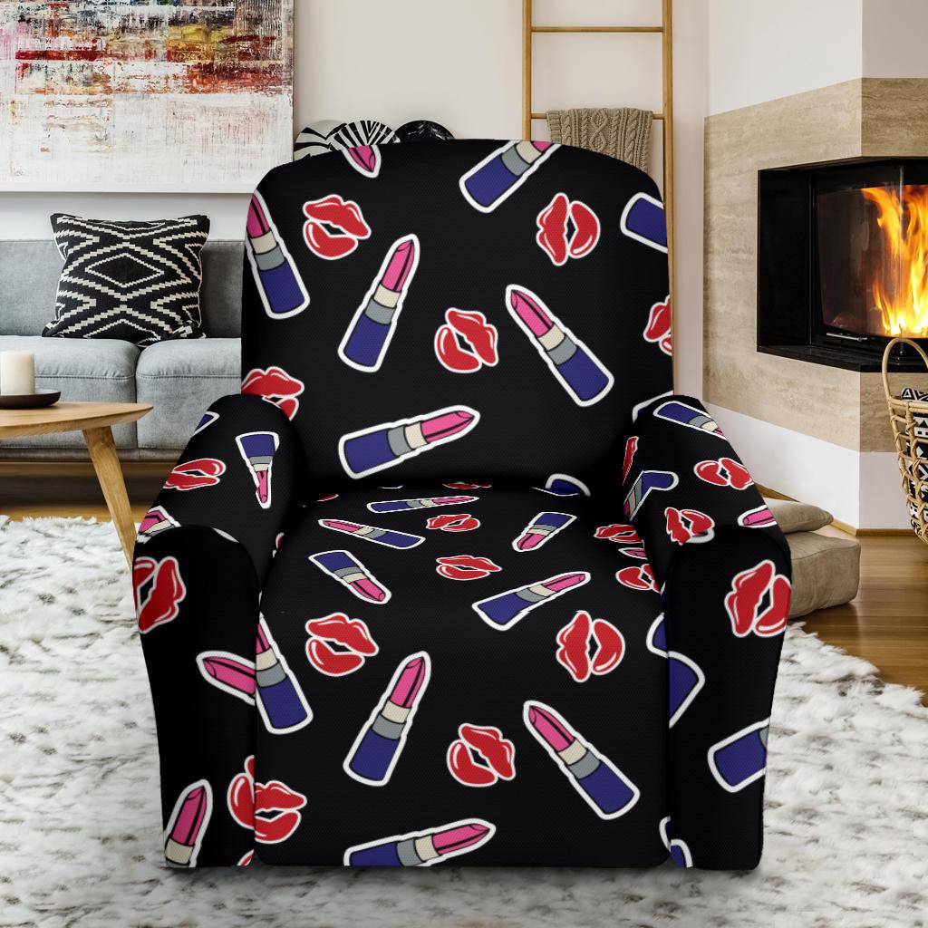 Lipstick Pattern Print Design LT01 Recliner Slipcover-JORJUNE.COM
