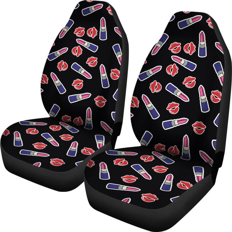 Lipstick Pattern Print Design LT01 Universal Fit Car Seat Covers-JorJune