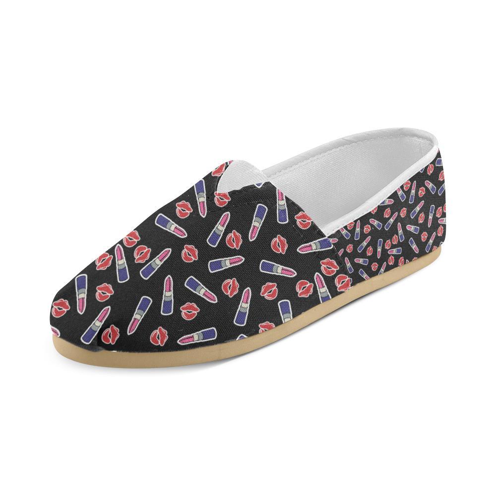 Lipstick Pattern Print Design LT01 Women Casual Shoes-JorJune.com
