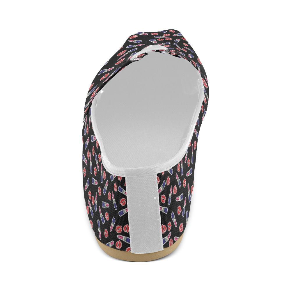 Lipstick Pattern Print Design LT01 Women Casual Shoes-JorJune.com
