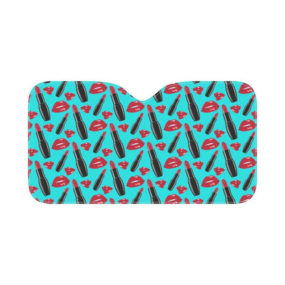 Lipstick Pattern Print Design LT02 Car Sun Shade-JorJune