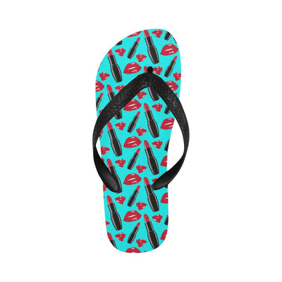 Lipstick Pattern Print Design LT02 Flip Flops-JorJune