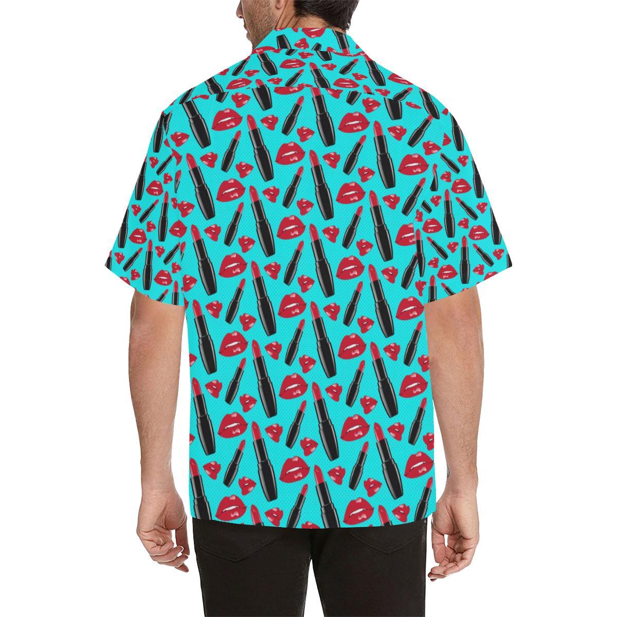 Lipstick Pattern Print Design LT02 Men Hawaiian Shirt-JorJune