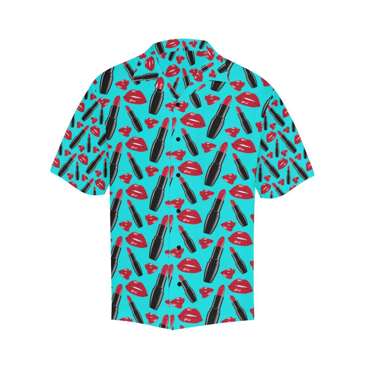Lipstick Pattern Print Design LT02 Men Hawaiian Shirt-JorJune