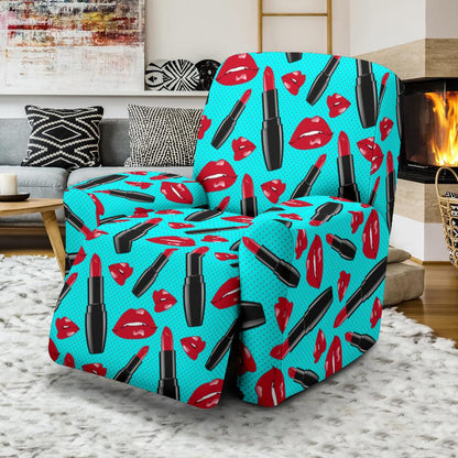 Lipstick Pattern Print Design LT02 Recliner Slipcover-JORJUNE.COM