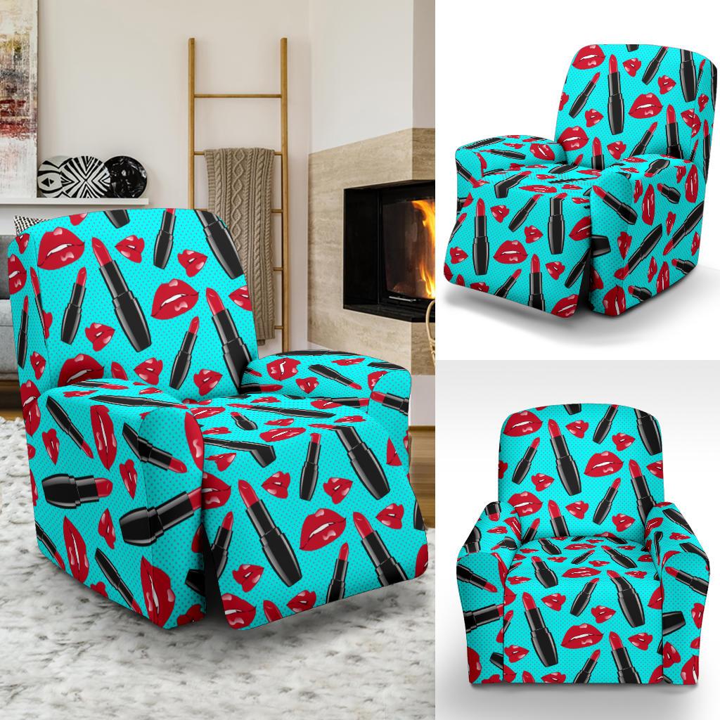 Lipstick Pattern Print Design LT02 Recliner Slipcover-JORJUNE.COM