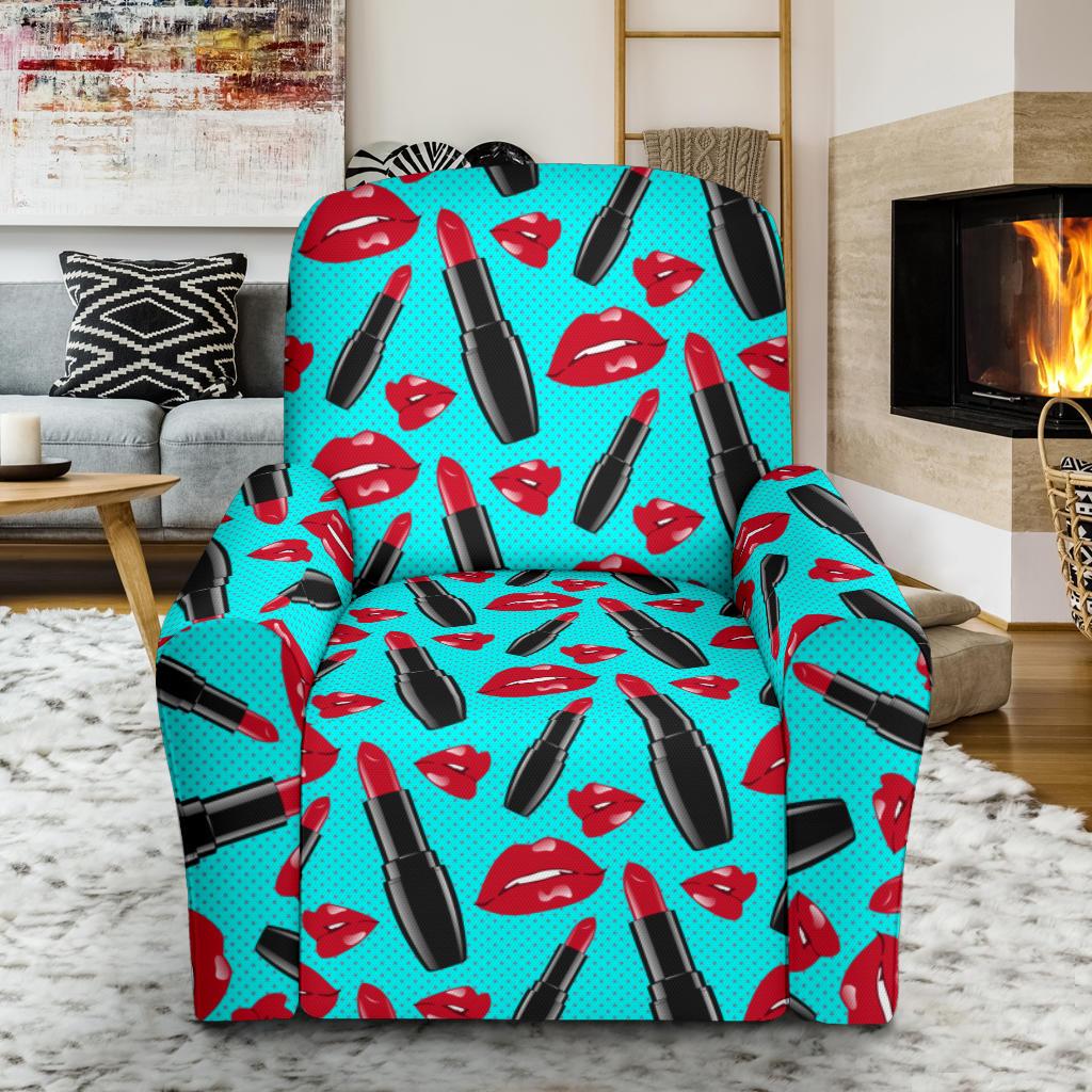 Lipstick Pattern Print Design LT02 Recliner Slipcover-JORJUNE.COM