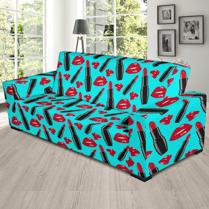 Lipstick Pattern Print Design LT02 Sofa Slipcover-JORJUNE.COM