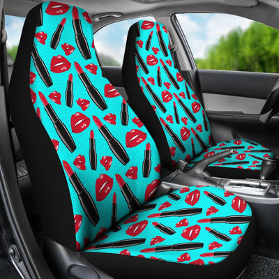 Lipstick Pattern Print Design LT02 Universal Fit Car Seat Covers-JorJune