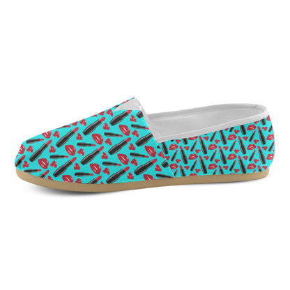 Lipstick Pattern Print Design LT02 Women Casual Shoes-JorJune.com