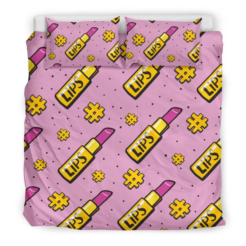 Lipstick Pattern Print Design LT03 Duvet Cover Bedding Set-JORJUNE.COM