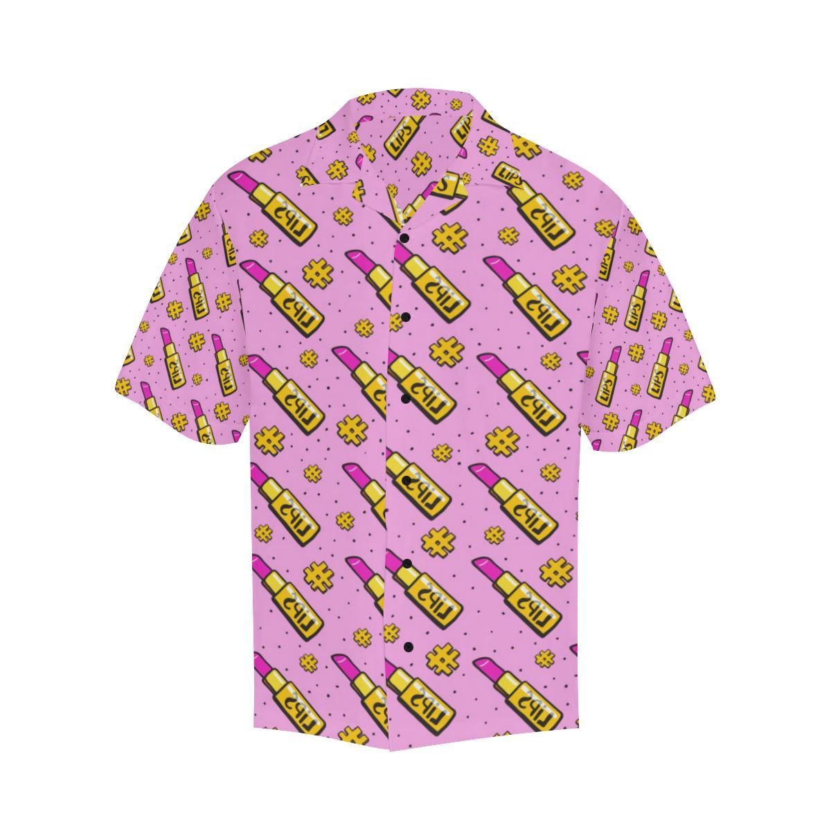 Lipstick Pattern Print Design LT03 Men Hawaiian Shirt-JorJune