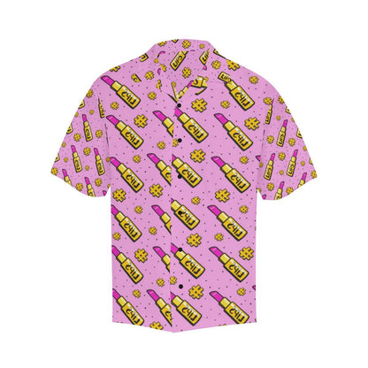Lipstick Pattern Print Design LT03 Men Hawaiian Shirt-JorJune