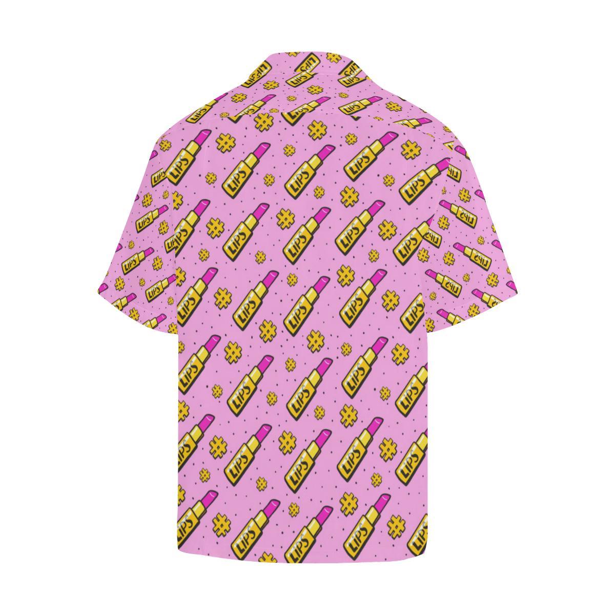 Lipstick Pattern Print Design LT03 Men Hawaiian Shirt-JorJune