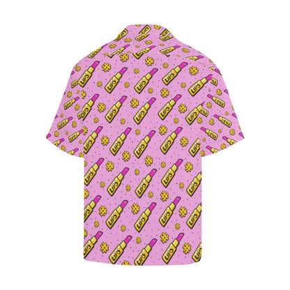 Lipstick Pattern Print Design LT03 Men Hawaiian Shirt-JorJune