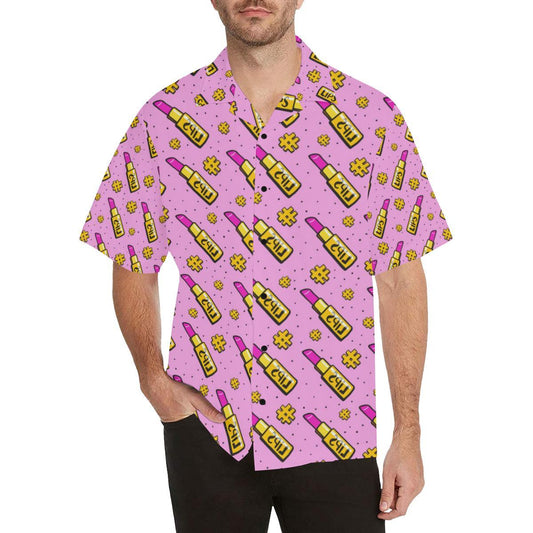 Lipstick Pattern Print Design LT03 Men Hawaiian Shirt-JorJune