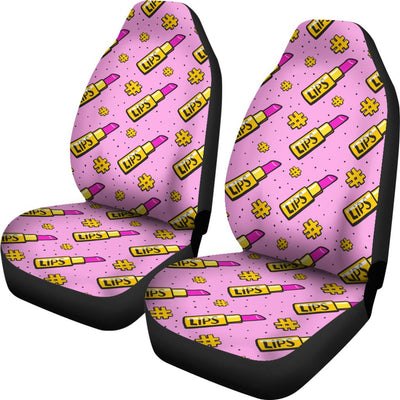 Lipstick Pattern Print Design LT03 Universal Fit Car Seat Covers-JorJune