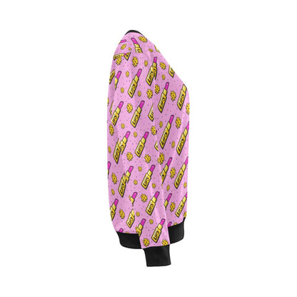 Lipstick Pattern Print Design LT03 Women Long Sleeve Sweatshirt-JorJune