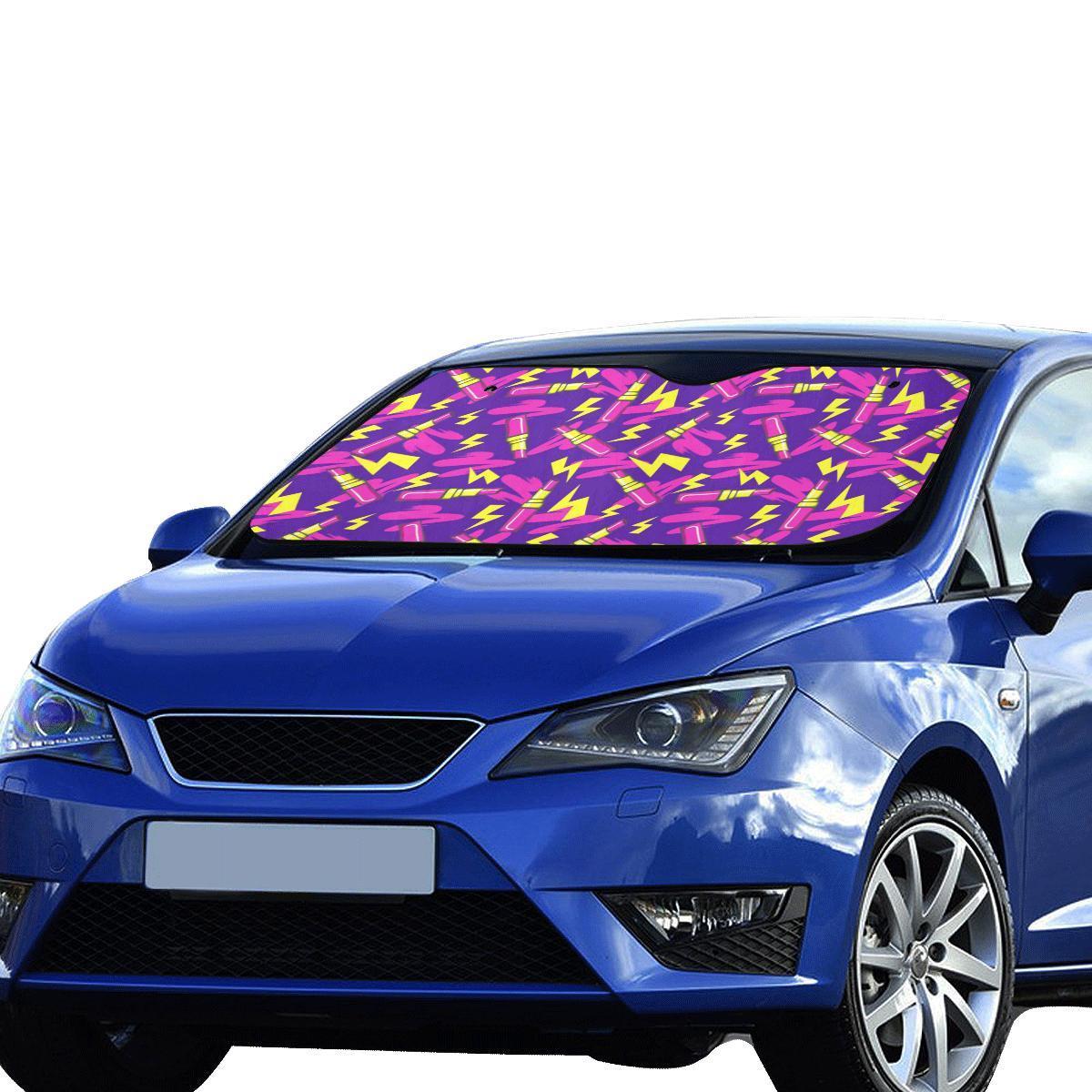 Lipstick Pattern Print Design LT04 Car Sun Shade-JorJune