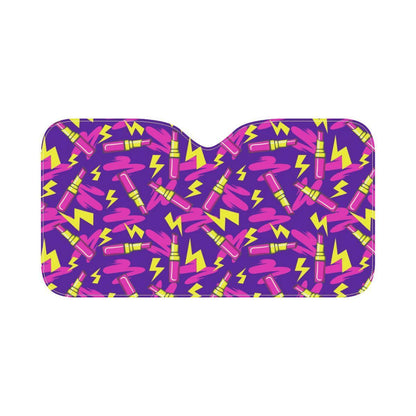 Lipstick Pattern Print Design LT04 Car Sun Shade-JorJune