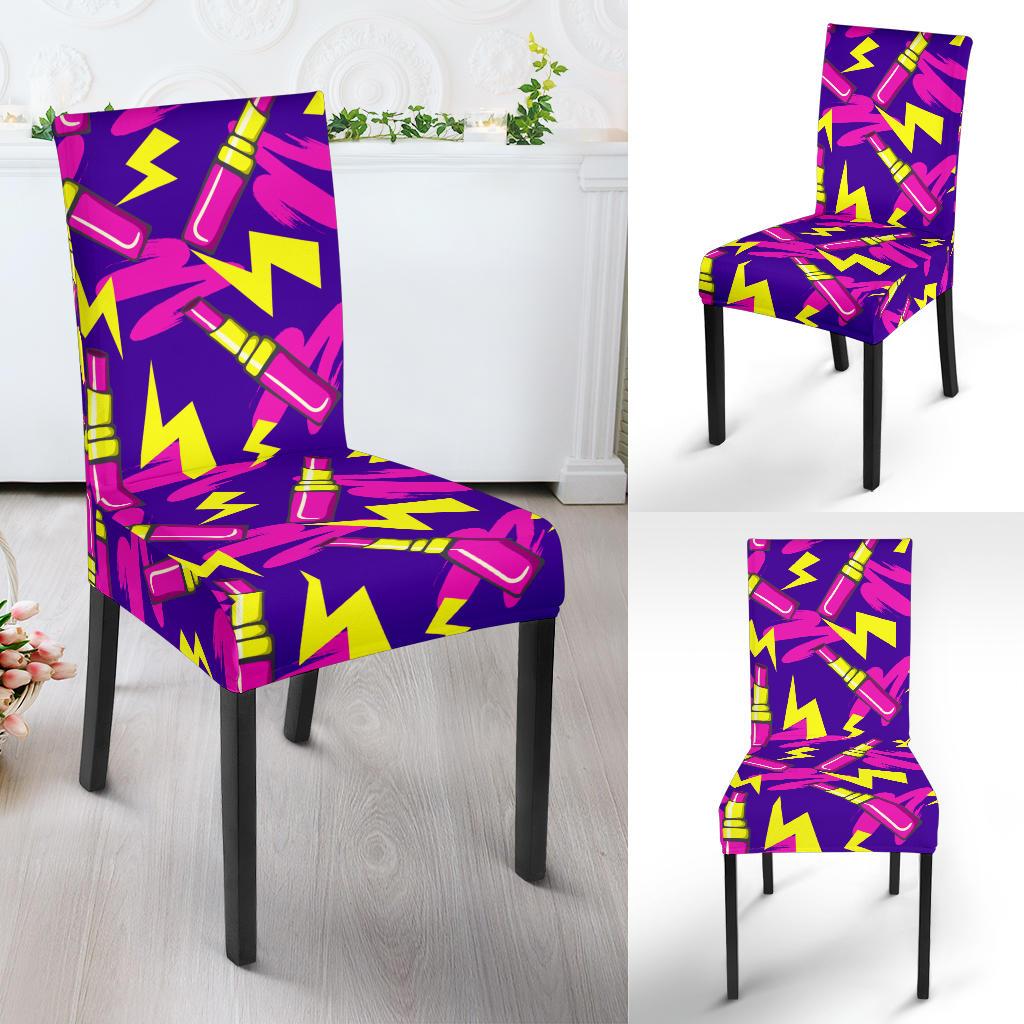 Lipstick Pattern Print Design LT04 Dining Chair Slipcover-JORJUNE.COM