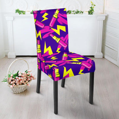 Lipstick Pattern Print Design LT04 Dining Chair Slipcover-JORJUNE.COM