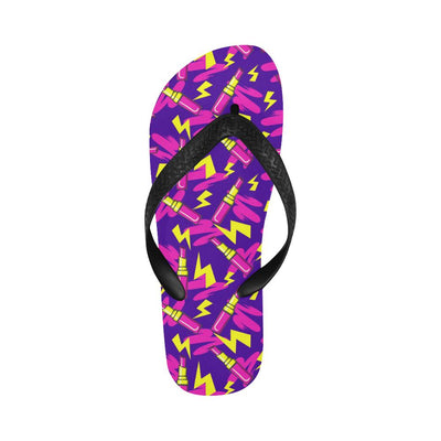 Lipstick Pattern Print Design LT04 Flip Flops-JorJune