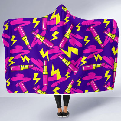 Lipstick Pattern Print Design LT04 Hooded Blanket-JORJUNE.COM