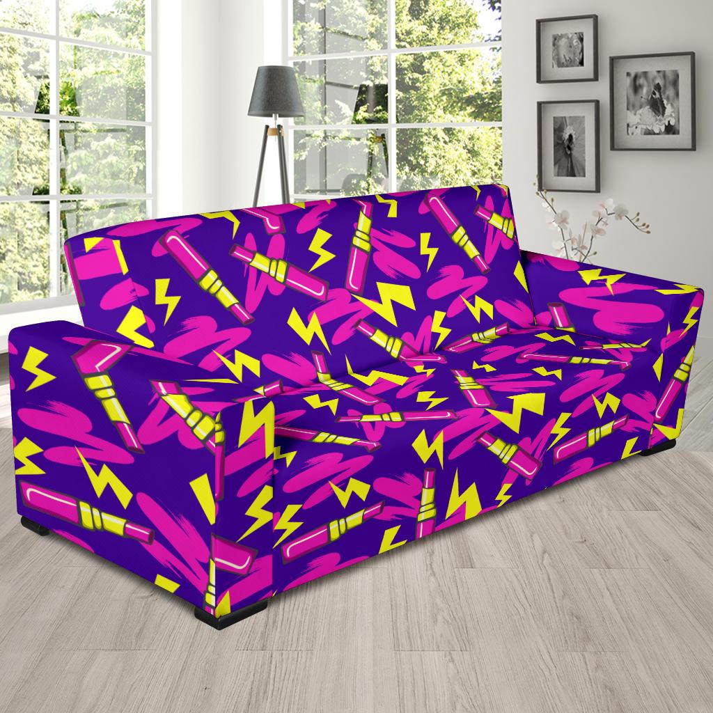 Lipstick Pattern Print Design LT04 Sofa Slipcover-JORJUNE.COM