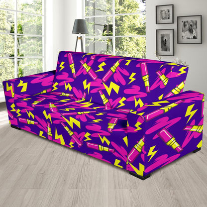 Lipstick Pattern Print Design LT04 Sofa Slipcover-JORJUNE.COM