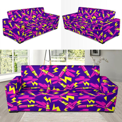 Lipstick Pattern Print Design LT04 Sofa Slipcover-JORJUNE.COM