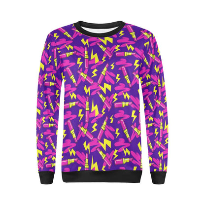 Lipstick Pattern Print Design LT04 Women Long Sleeve Sweatshirt-JorJune