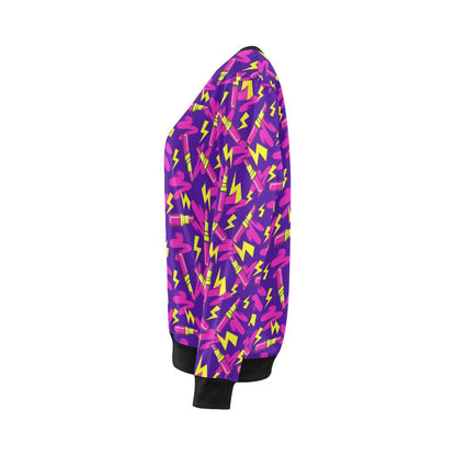Lipstick Pattern Print Design LT04 Women Long Sleeve Sweatshirt-JorJune