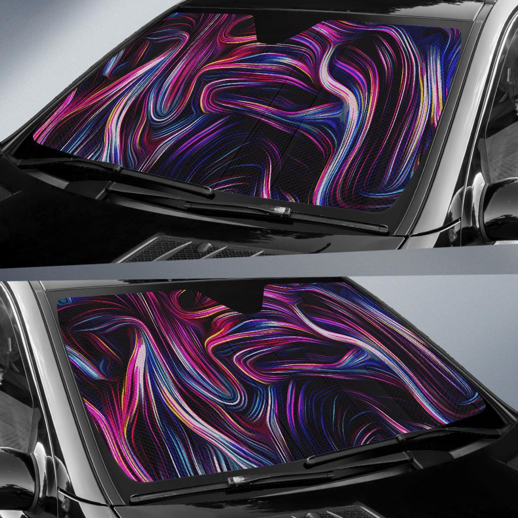 Liquid Pattern Print Design 01 Car Sun Shades-JORJUNE.COM