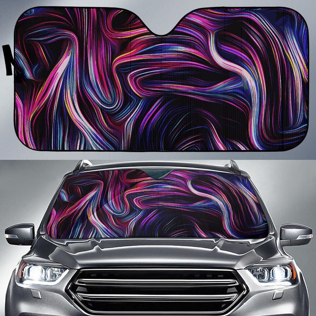 Liquid Pattern Print Design 01 Car Sun Shades-JORJUNE.COM