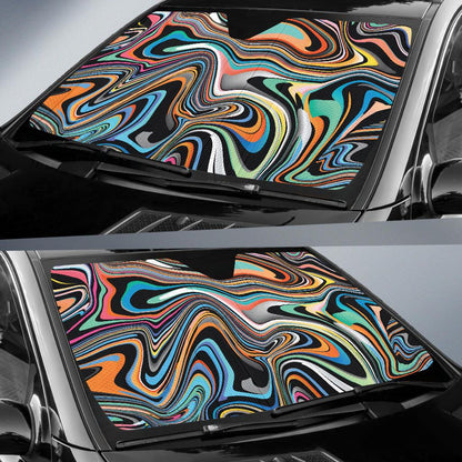 Liquid Pattern Print Design 02 Car Sun Shades-JORJUNE.COM