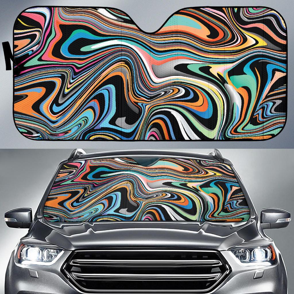 Liquid Pattern Print Design 02 Car Sun Shades-JORJUNE.COM