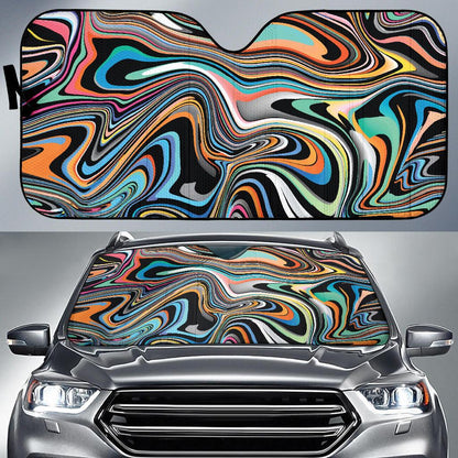 Liquid Pattern Print Design 02 Car Sun Shades-JORJUNE.COM