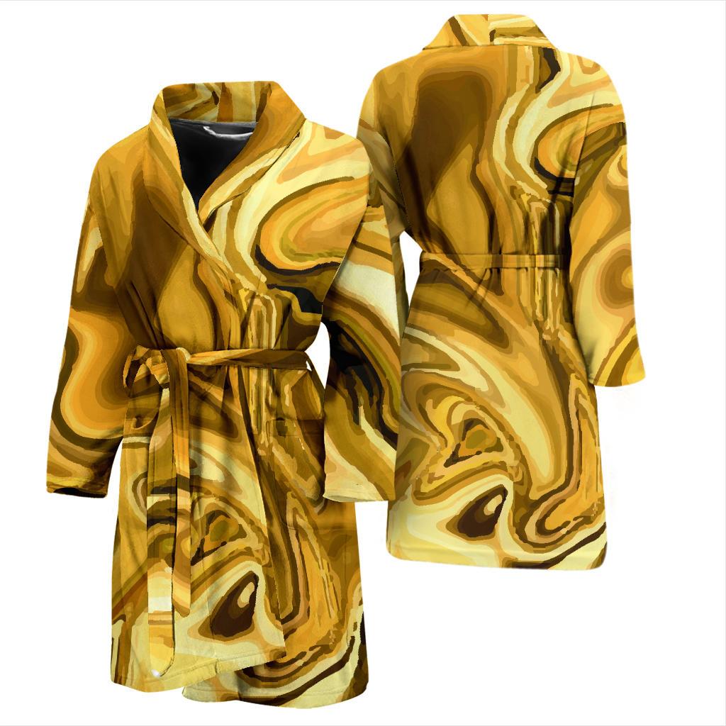 Liquid Pattern Print Design 03 Men Bathrobe-JORJUNE.COM