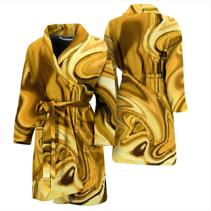 Liquid Pattern Print Design 03 Men Bathrobe-JORJUNE.COM
