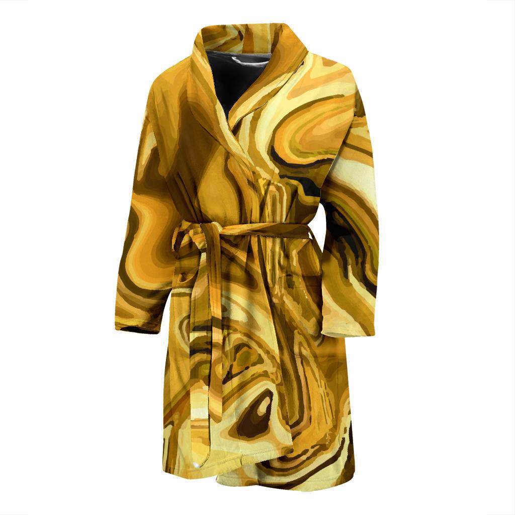 Liquid Pattern Print Design 03 Men Bathrobe-JORJUNE.COM