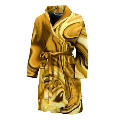 Liquid Pattern Print Design 03 Men Bathrobe-JORJUNE.COM