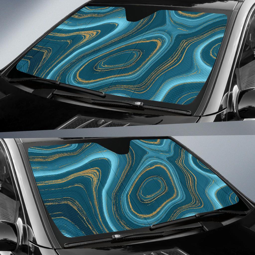 Liquid Pattern Print Design 04 Car Sun Shades-JORJUNE.COM