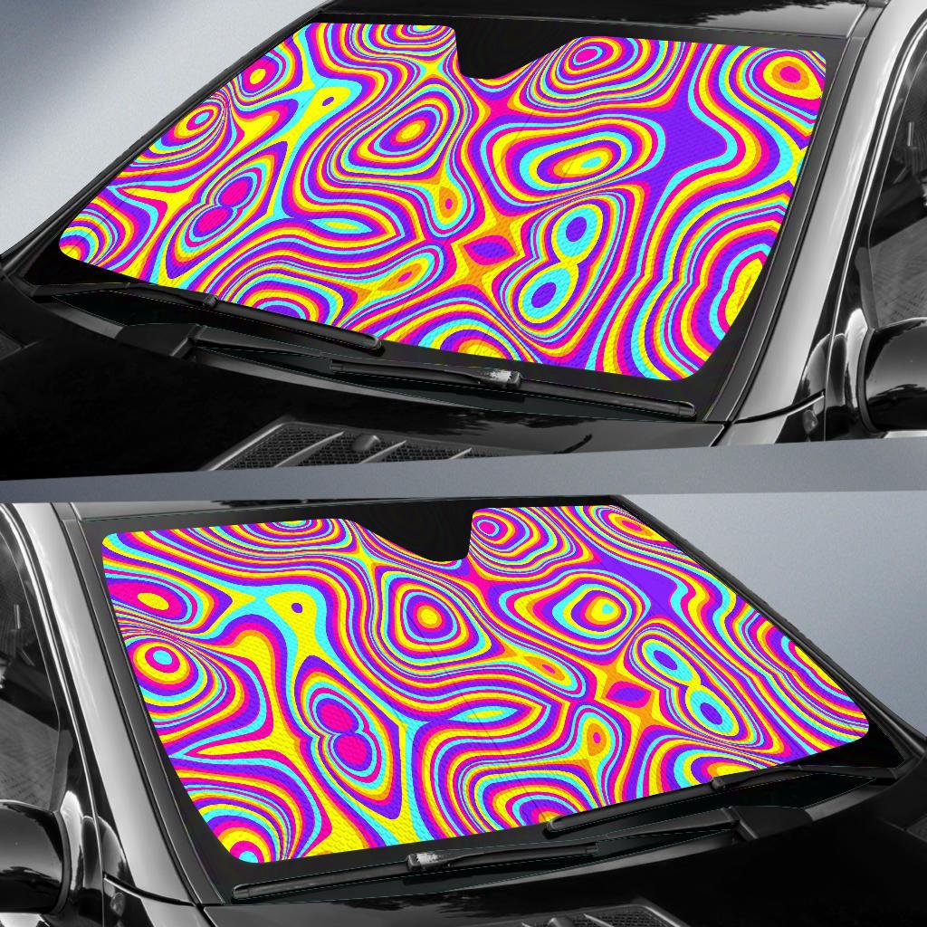 Liquid Pattern Print Design 06 Car Sun Shades-JORJUNE.COM