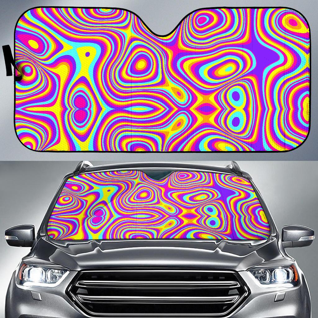 Liquid Pattern Print Design 06 Car Sun Shades-JORJUNE.COM