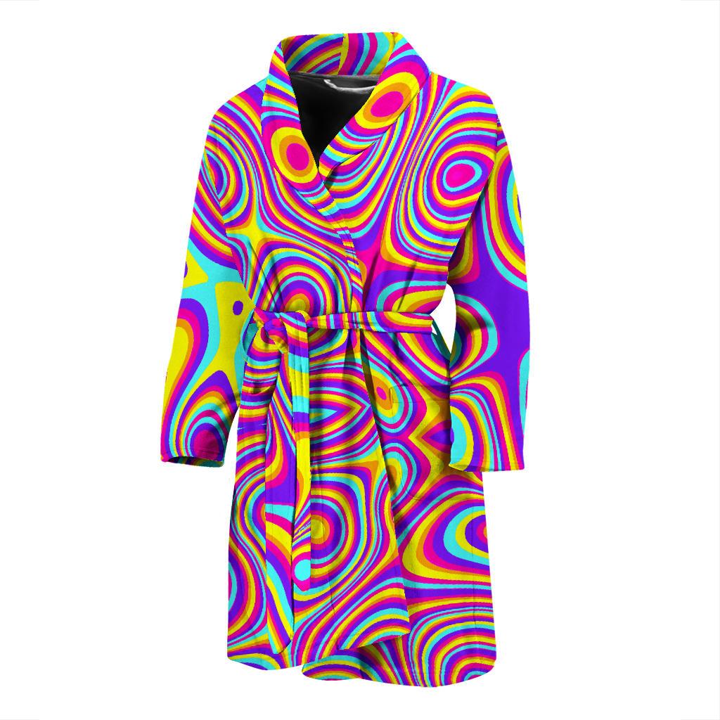 Liquid Pattern Print Design 06 Men Bathrobe-JORJUNE.COM