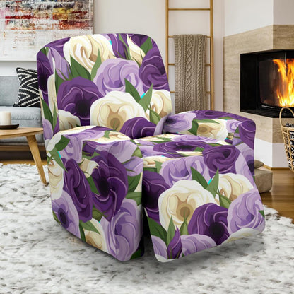 Lisianthus Pattern Print Design LT01 Recliner Slipcover-JORJUNE.COM